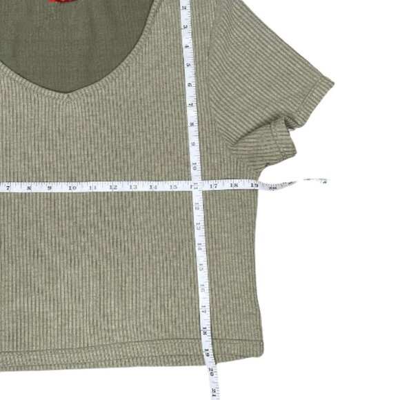 Roma Concept Women's Sage Green Knit Lounge Set Top XL Shorts 3X - Picture 5 of 10